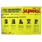 Election placard - Municipal Civic Committee in Sieradz, Solidarity (374)