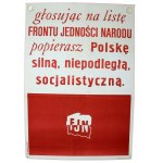 Poster PRL - FJN, voting for the list of the Front of National Unity..., Proj. J.Sierocinski (438)