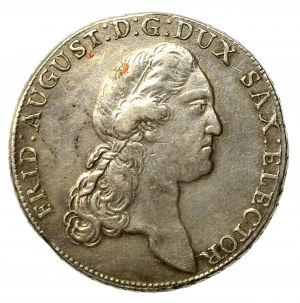 Germany, Saxony, Frederick August III, 1790 IEC thaler, Dresden. Rare vintage (558)