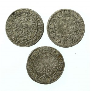 Austria, Ferdynand II, zestaw 3 Krajcary 1624-1634. Razem 3 szt. (608)