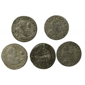Austria, set of 3 krajcars 1630-1666. total of 4 pieces. (609)