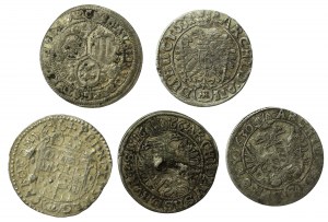 Rakousko, sada 3 krajcarů 1630-1666. celkem 4 ks. (609)