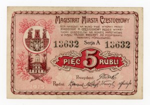 Częstochowa, 5 rublů 1915 A (261)