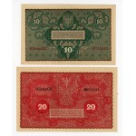 II RP, zestaw 1/2 - 5000 mkp 1919/1920. Razem 8 szt. (262)