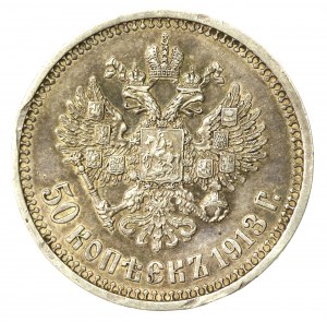 Rusko, Mikuláš II., 50 kopějek 1913 př. n. l., Petrohrad (568)