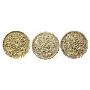 Rosja, zestaw 10 kopiejek 1861-1899. Razem 3 szt. (848)