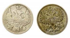 Rusko, sada 20 kopějek 1850 a 1861, celkem 2 ks. (849)