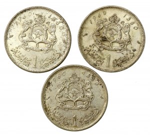 Morocco, set of 1 dirham 1960. total of 3 pcs. (853)