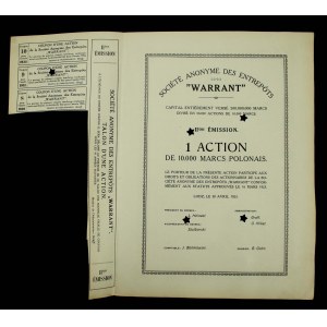 WARRANT Sp. Akc. Składów Towarowych, Em.2, 10.000 mkp 1923 (639)