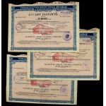 TKZ Warsaw, 4.5% pledge letter, 2640 zloty 1934. set of 3 pcs. (640)
