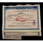 TKZ Warsaw, 4.5% pledge letter, 2640 zloty 1934. set of 3 pcs. (640)