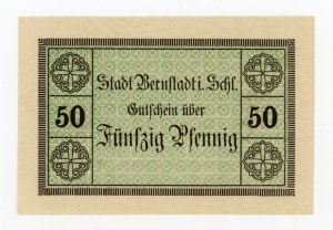 Bierutów / Bernstadt; Stadt; Der kaufmaennischer Verein; 50 fenigów b.d. - duży format (451)