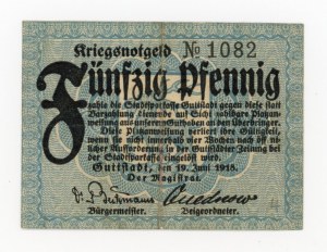 Dobre Miasto/Gutstadt; Magistrat; 50 fenig 1918 - vzácný (455)