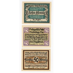 Malbork/Marienburg; Magistrat; 10, 25 i 50 fenigów 1920 (469)