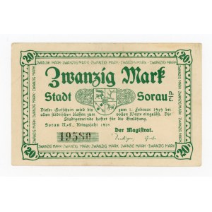 Zary/Sorau; Stadt; 20 značek 1918 (483)