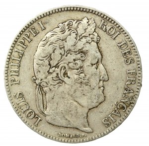 France, Louis Philippe I, 5 francs 1834, Paris (715)