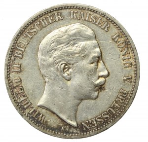 Germany, Prussia, Wilhelm II, 5 marks 1907 (720)