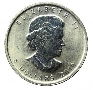 Canada, Elizabeth II, $5 2010 - Maple leaf, 1 oz Ag 999 (748)