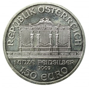 Austria, €1.50 2009 - Vienna Philharmonic, 1 oz Ag 999 (749)