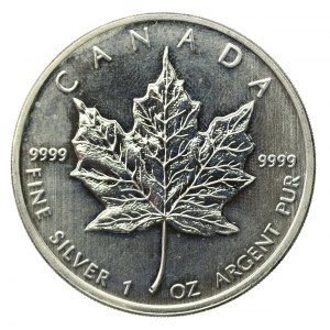 Canada, Elizabeth II, $5 2010 - Maple leaf, 1 oz Ag 999 (750)