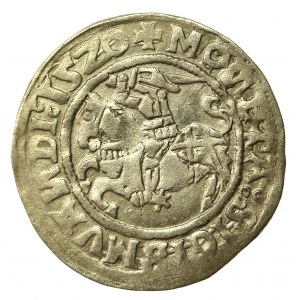 Zygmunt I Stary, półgrosz 1520, Wilno, SIGISMVANDI - odwrócone N (769)