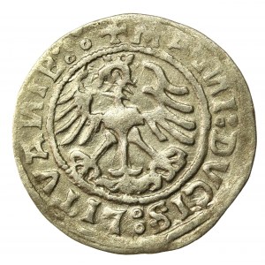 Zygmunt I Stary, półgrosz 1520, Wilno, SIGISMVANDI - odwrócone N (769)