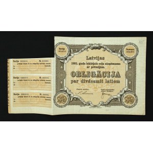 Łotwa, Obligacja 20 Latiem 1931, niski numer 00005 (683)