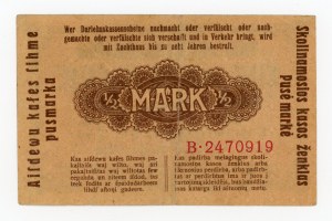 Ober Ost, Kaunas, 1/2 značky 1918 B (383)