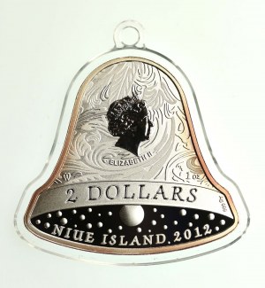 Niue, $2 2012 - Christmas bell, 1 oz Ag 999 (700)