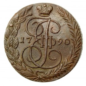 Rosja, Katarzyna II, 5 kopiejek 1790 EM (926)