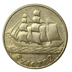II RP, 2 zlaté 1936 Plachetnice (935)