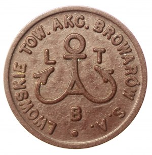 Lviv; Lviv Breweries Joint-Stock Society; denomination 1 - c. bronze (952)