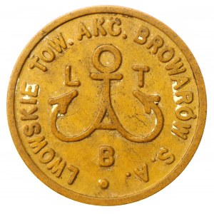 Lviv; Lviv Joint-Stock Breweries Society; face value 1 - yellow (953)