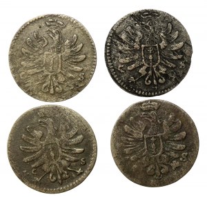 Branderburg-Prusko, Fridrich Vilém, sada 6 feningů. Celkem 4 kusy (984)