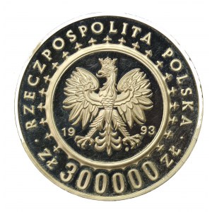 III RP, 300.000 złotych 1993 - Zamek w Łańcucie, 1 uncja Ag 999 (273)