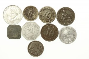 Německo, sada náhradních mincí. Celkem 9 kusů. (296)