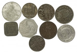 Německo, sada náhradních mincí. Celkem 9 kusů. (296)
