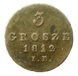 Varšavské knížectví, 3 groše 1812 I.B. (434)