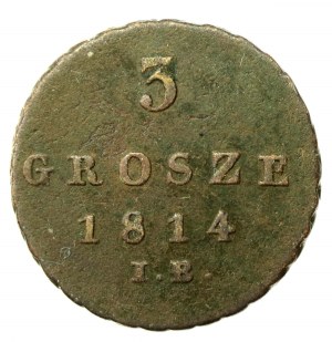 Varšavské knížectví, 3 grosze 1814 I.B. (435)