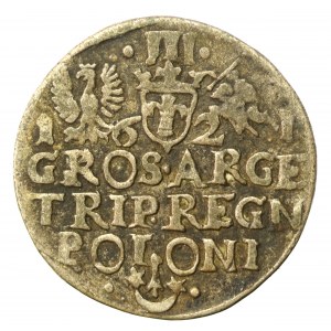 Zikmund III Vasa, trojak 1621, Krakov (448)