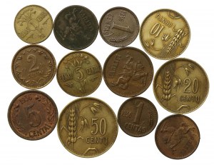 Lithuania, set of 1-50 cents 1925 and 1936. total of 12 pcs. (493)
