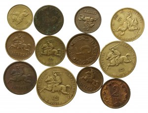 Lithuania, set of 1-50 cents 1925 and 1936. total of 12 pcs. (493)