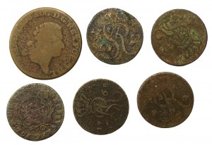 Stanislaus Augustus Poniatowski, sada mincí 1765-1782. celkem 6 ks. (494)