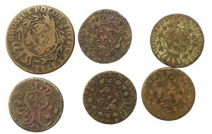 Stanislaus Augustus Poniatowski, sada mincí 1765-1782. celkem 6 ks. (494)