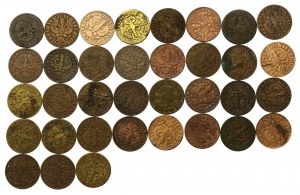 II RP, sada 5 haléřů 1923-1939. celkem 35 ks. (131)