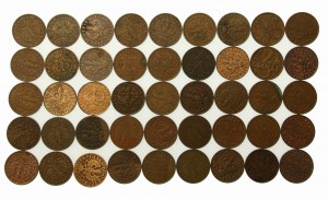 II RP, sada 2 haléřů 1925-1939. celkem 45 ks. (135)
