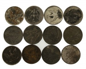 Polské království, sada 10 feniků 1917/1918. celkem 12 ks. (145)