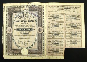 PEPEGE Polski Przemysł Gumowy Tow. Akc. Grudziądz - Em., VII - 100 zl. 1928 - NIENOTOWANA (165)