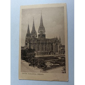 LVIV POSTCARD ST. ELIZABETH CHURCH, PRE-WAR