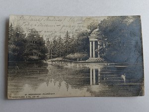 POSTCARD WARSAW, STANISLAW BRZOZOWSKI, LANDSCAPE GARDENER, STAMP, STAMP 1909